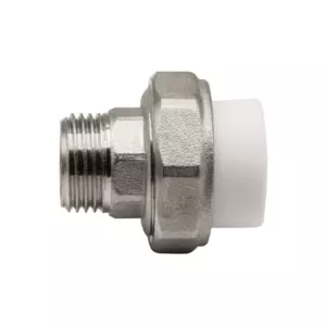 Муфта комб. разъемная, нар 20&times;1/2&rsquo;&rsquo; EVER<sup class="reg">&reg;</sup> plast БЕЛЫЙ (Россия)