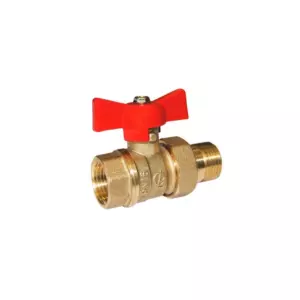 Кран шаровой со&nbsp;сгоном 1/2&rsquo;&rsquo; бабочка 11б27п1 Стандарт 232&nbsp;ГАЛЛОП/PN 40