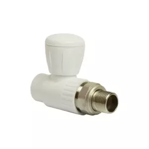Кран американка шар 20-1/2&rsquo;&rsquo; прямой EVER<sup class="reg">&reg;</sup> plast БЕЛЫЙ (Россия)