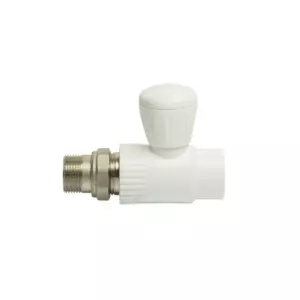 Кран американка шар 25-3/4'' прямой EVER® plast БЕЛЫЙ (Россия)