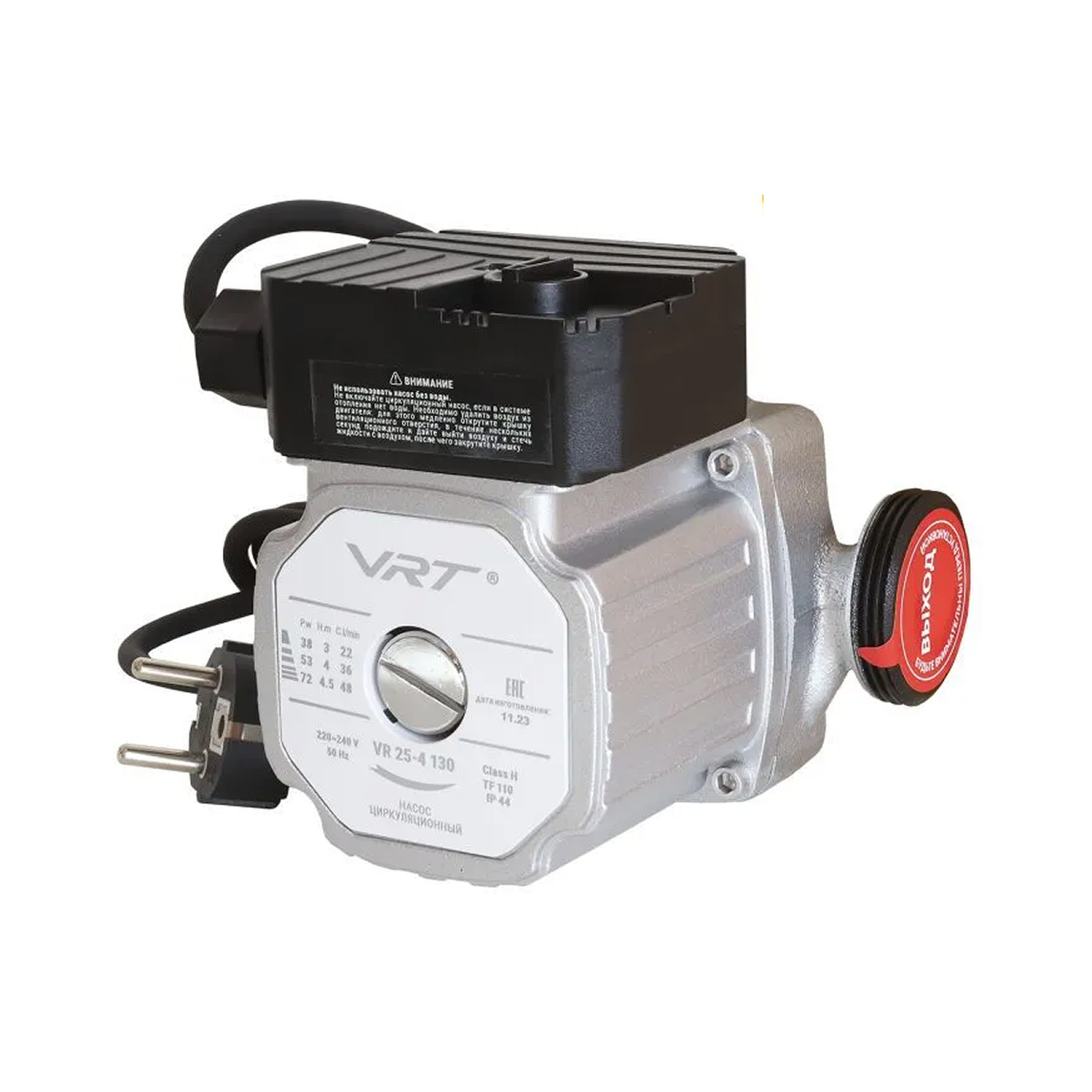 Haсoc циpкуляционный VRT VR&nbsp;32-4&nbsp;180, 72/53/38&nbsp;Вт, с&nbsp;гайками